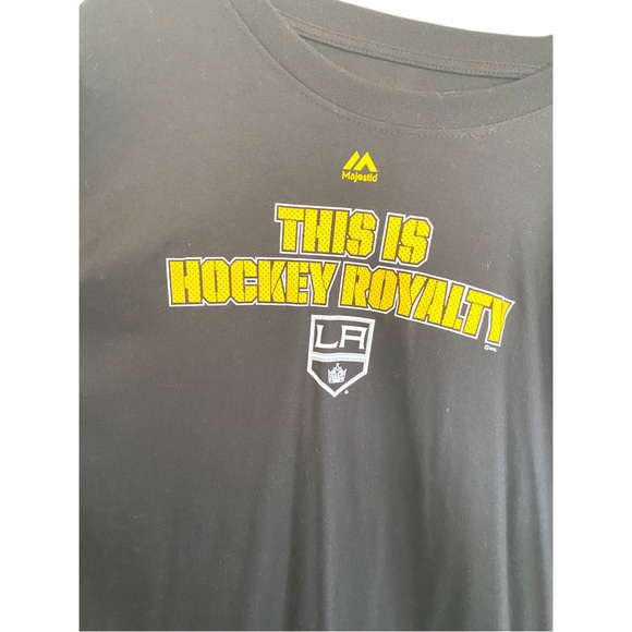 NHL LA Kings Black and Yellow Long Sleeve Tee Men’s Big and Tall 6x - Picture 4 of 8